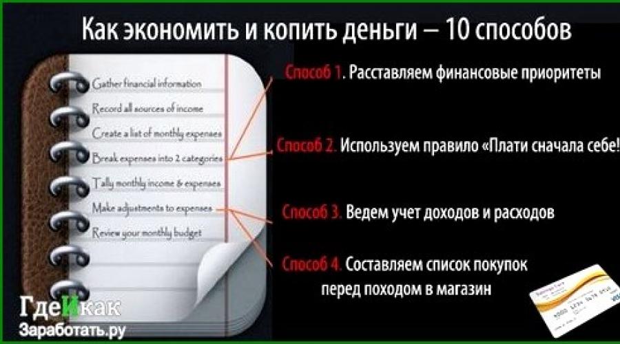 Как накопить денег когда маленький доход. Копейка рубль бережет: как научиться правильно экономить деньги.