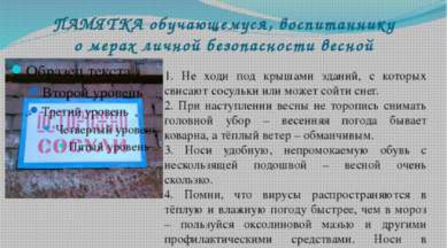 Презентация правила поведения в зимний период. Презентация на тему 